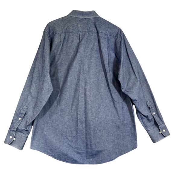 Charles Tyrwhitt Shirt Mens Large Blue Weekend Classic Fit Button Down Preppy - Picture 2 of 9